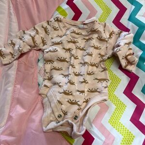 Old Navy Pink Fox Print Kids Bodysuit